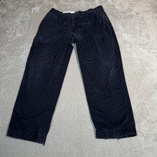 Polo Ralph Lauren Pants Mens 38x30 Blue Navy Hammond Pleated Straight Casual