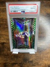 2024 JJ McCarthy Panini Select Dragon Scale Prizm #441 48/70 PSA 10