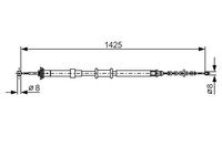 Bosch Handbremsseil Links (1 987 482 200) FüR Fiat Panda / Classic 500 C |