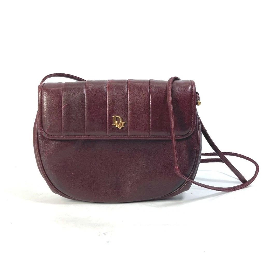 Sac pochette bandoulière bandoulière Christian Dior logo vintage bordeaux authentique