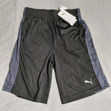 Puma Active Essentials Form Stripe Black Kids' Shorts Activewear NWT
