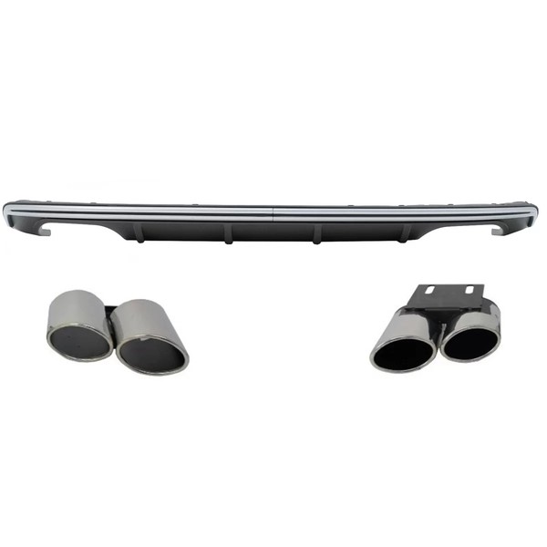 Diffusor FüR Audi A3 8V SchräGheck Sportback 12-15 Auspuff S3 Quad Look-image