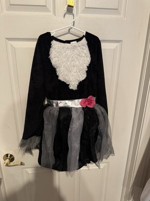 Spirit Halloween Raccoon Costume Dress & Tail Child Size Large 12-14