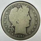 1904 50C Barber Half Dollar, Contains 0.3617oz of SILVER (88244)