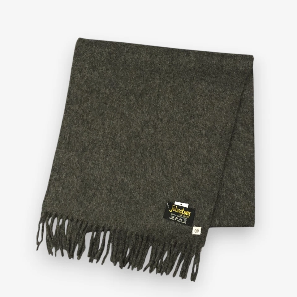 Bufanda silenciador vintage Johnstons of Elgin bufandas de invierno de cachemir Foto 3 de 4