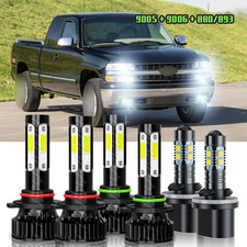 6x LED Headlight High Low Fog Light Bulbs Kit FOR Chevy Silverado 1500 1999-02