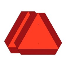 T R Metal Slow Moving Vehicle Sign, Safety Triangle Sign - 2 Pack - 14 x16 In...