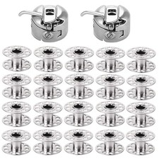 2pcs Bobbin Case  20 Metal Bobbins Class 15 Front-Loading Compatible Machines