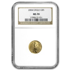 2004 1/10 oz American Gold Eagle MS-70 NGC