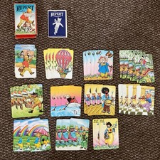 Juego de cartas "Rupert" vintage de Pepys. 1973