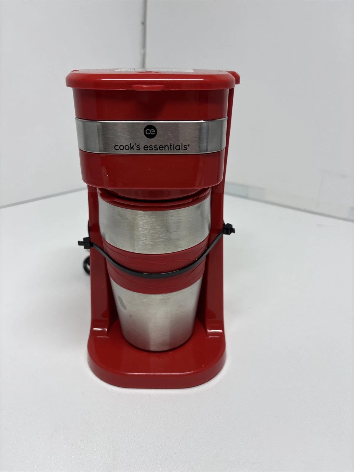 Cook's Essentials Single-Serve Coffee Maker w/ Tumbler in Red New No Box
Opens in a new window or ta