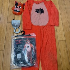 Five Nights at Freddys Foxy Child Costume Jumpsuit Mitt Hook Mask Sz M L