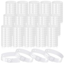 300 Pcs White Plastic Wristbands for Events Vinyl Wristband Plastic Bracelet ...