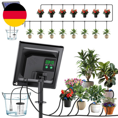 Biling Solar Bewässerungssystem, 15M Automatische Tropfbewässerung Mit Timer, 2.