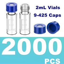 2ml Clear Glass Vials, 9-425 Thread, Type 1 Borosilicate, for Autosampler/Lab