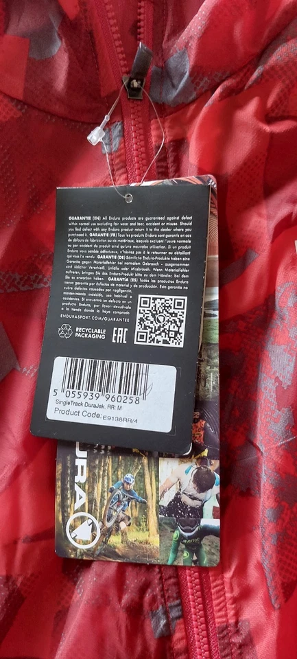 Endura Singletrack Durajak Super Lightweight Track Jacket Size M - Image 4 of 4