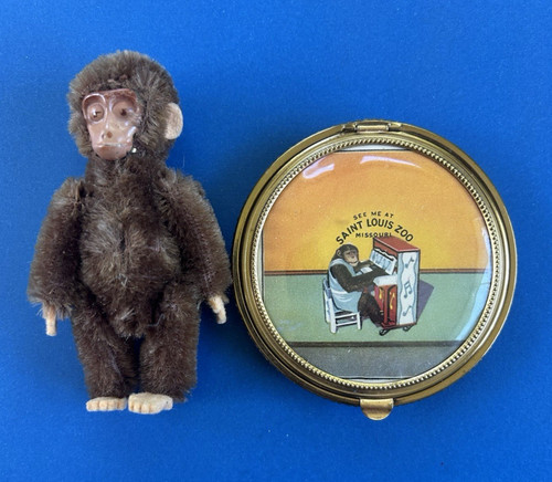 Schuco Jointed Monkey and St. Louis Comm. Compact w/Monkey Playing the Organ