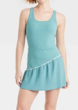 NEW JoyLab Women's Asymmetrical Pleated Active Athletic Tennis Dress Size Small