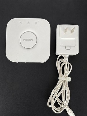 Philips Hue Bridge 2.1 Smart Lighting Hub 3241312018A w/ Power Adapter Untested