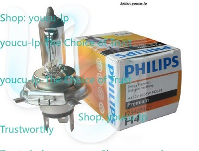 2pcs PHILIPS H4 12V 60/55W P43t 12342PR +30% light car premium automotive lamp