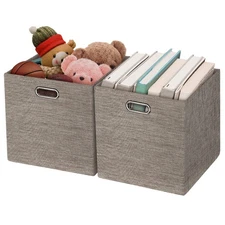 Foldable Storage Bins,13×13 Storage Cubes Basket Containers for Shelf Cabinet...