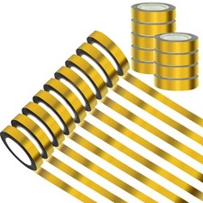 9 Rolls Gold Metallic Washi Mirror Tape, DIY Gold Graphic Art Tape, Self Adhe...