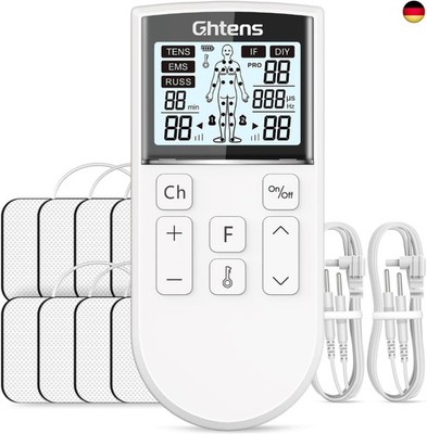GHTENS TENS Device Pain Therapy, 5-in-1 Stimulation Current Device