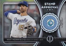 2020 Topps Tribute Whit Merrifield Stamp Approval Relics /150 Royals