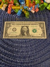 10-10-1992 &10-01-1991/BIRTHDAY & ANNIVERSARY STARNOTE ODOMETER ONE DOLLAR BILL