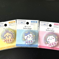 Chiikawa Daiso Hologram Can Badge Set of 3 Chiikawa Hachiware Usagi New Japan