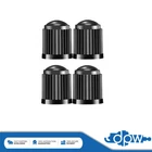 4x Black Plastic Tyre Valve Air Dust Caps Universal Car Van Truck Cycle