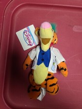 Disney Store Winnie the Pooh Mad Scientist Tigger Mini Bean Bag Beanie Plush NWT
