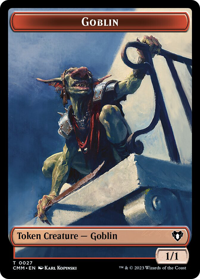 ゴブリントークン　goblin token 3枚セット MTG {Goblin Token} // {Treasure Token} - Commander Masters