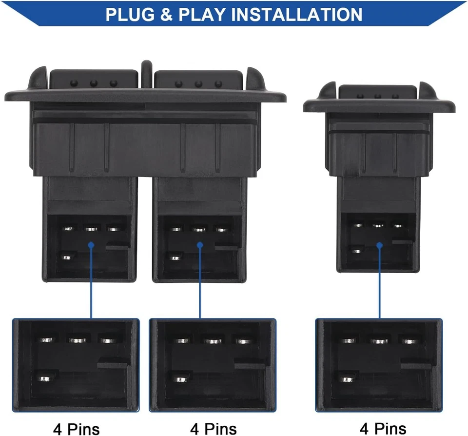 Driver Passenger Window Switch Control for 1998-2010 Volkswagen Beetle OrangeLED Foto 3 de 4