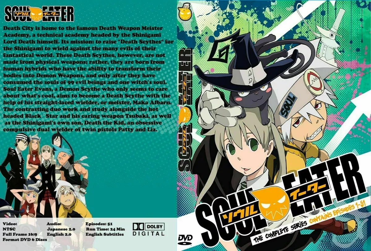 ANIME, SOUL EATER, 6 DVD, 51 EPISODES, ENG-AUDIO, 1 BOX, 2013