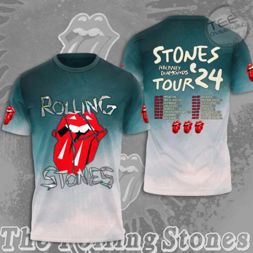 NEW-The Rolling Stones Hackney Diamonds Tour 2024 3D All Over Print TShirt
