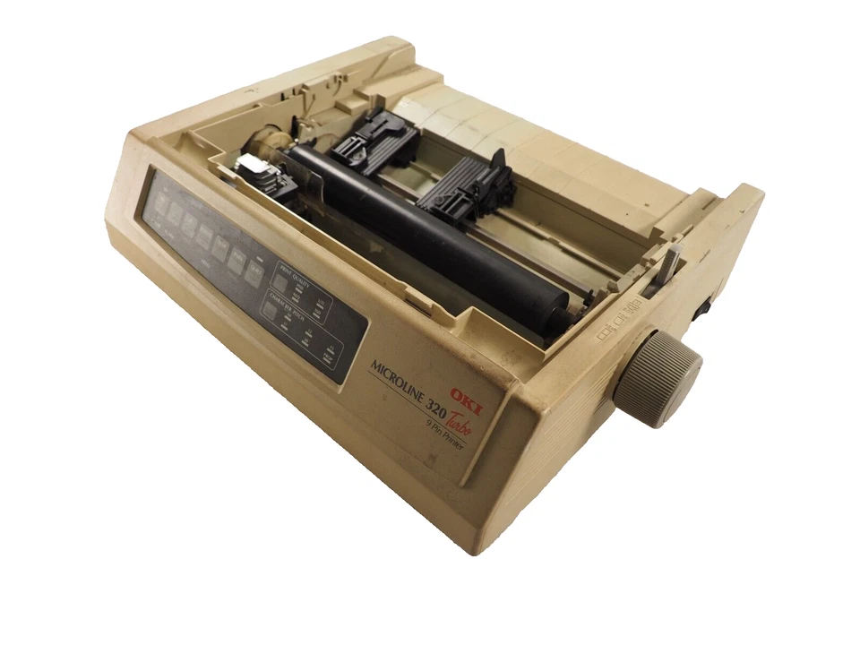 OKI MICROLINE 320 (GE7000A) Turbo 9 Pin Dot Matrix Printer FOR PARTS! - Image 3 of 4