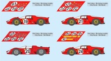 Decals Ferrari 330 P4 Le Mans 1967 19 20 21 24  1:32 1:24 1:43 1:18 slot calcas