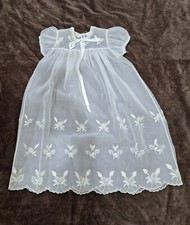 Vintage Baby Girl 2 Pc Christening/Baptism Gown, Ivory