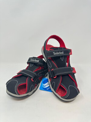 Timberland Adventure Seeker Youth Sandals - US:3/EU:35, Black/Red, H2(B233T)