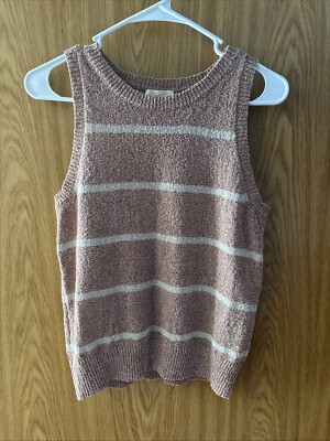 Thread & Supply Striped Sweater Vest Size Small