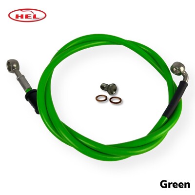 Lambretta Li GP SX TV Hydraulic Disc Brake HEL Braided Hose Kit Green Stainless