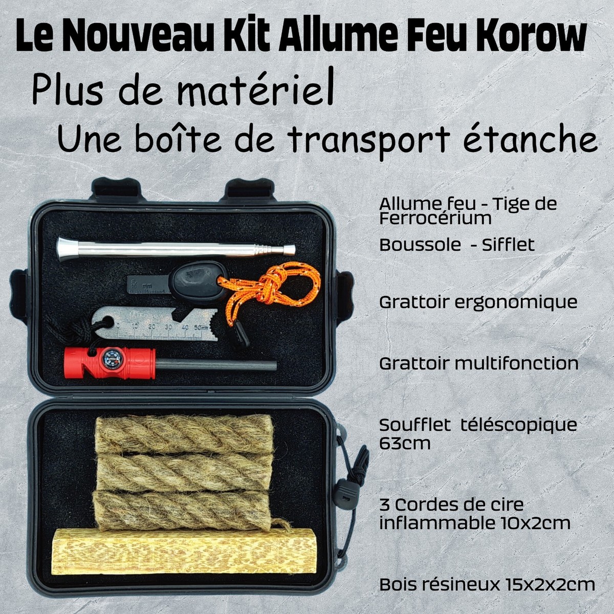 Kit Survie Accessoire Camping Marque 100% Francaise DE Survie En DE Survie Ferrocerium Ideacuteal Survie Randonneacutee Camping Brille Dans Le Noir Allume Feu De Type Pierre A Briquet Pierre A Feu