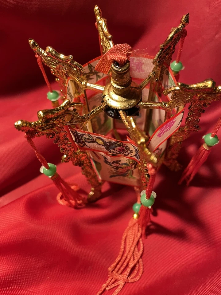 Chinese Lantern Vintage Decoration Gift Party Favor Gold Color Lot Of 10 - Image 2 of 4
