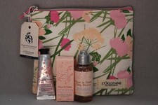 L'Occitane Cherry Blossom Travel Trio Hand Cream Eau De Toilette Gel in Bag NEW