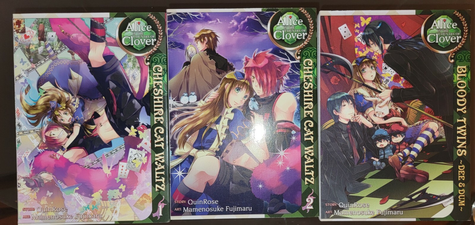 Alice In The Country Of Clover Cheshire Cat Waltz vol 1 and 2 Bloody