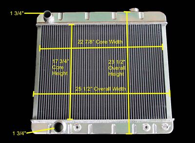 KKS Polished 3 Row Radiator For 61-65 Cadillac 1961 1962 1963 1964 ...