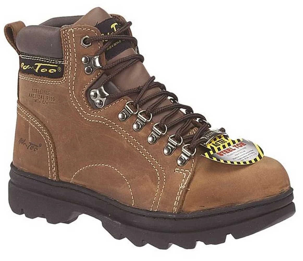 AdTec Men's 6" Crazy Horse Leather Hiker Boots Steel Toe Cement 1977