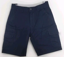 Wearfirst Men's Strech Micro Rip Cargo Shorts, Navy, 38