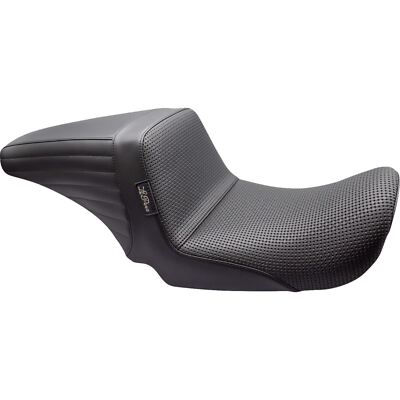 Le Pera Kickflip Up Front Seat - Basketweave - Black - Dyna '06-'17 LKU-591BW